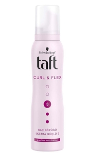 Taft - Taft Curl & Flex Ekstra Güçlü No: 3 Uzun Süre Kalıcı Bukleler Saç Köpüğü 150ml