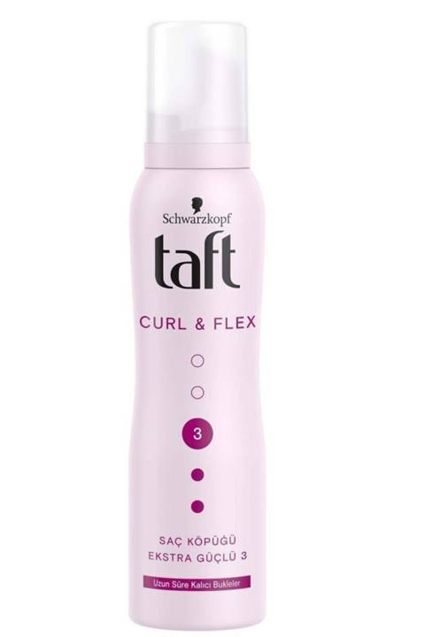 Taft Curl & Flex Ekstra Güçlü No: 3 Uzun Süre Kalıcı Bukleler Saç Köpüğü 150ml